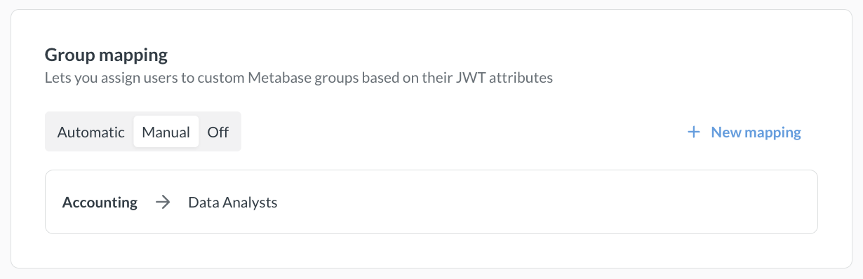 JWT group mappings